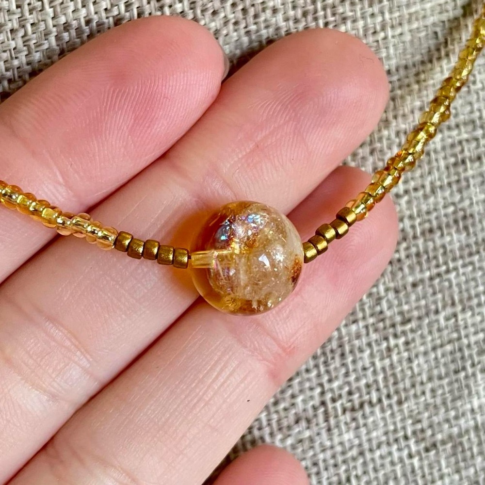 Citrine Beaded Necklace